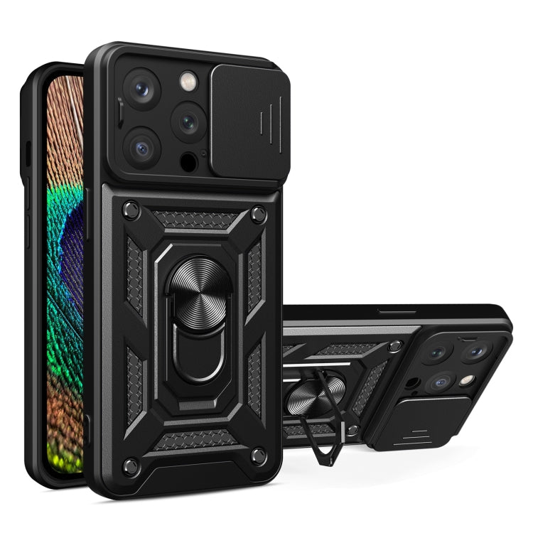 滑動鏡頭蓋設計TPU+PC手機殼，適用於iPhone 16 Pro，iPhone 16 Plus，iPhone 16，iPhone 15 Pro