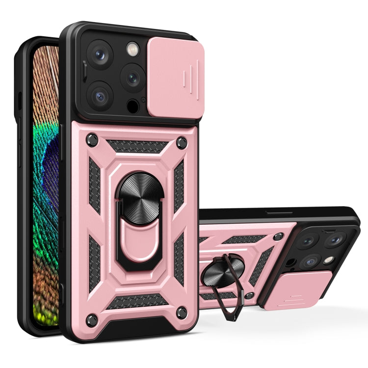 滑動鏡頭蓋設計TPU+PC手機殼，適用於iPhone 16 Pro，iPhone 16 Plus，iPhone 16，iPhone 15 Pro