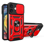 滑動鏡頭蓋設計TPU+PC手機殼，適用於iPhone 16 Pro，iPhone 16 Plus，iPhone 16，iPhone 15 Pro