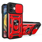 滑動鏡頭蓋設計TPU+PC手機殼，適用於iPhone 16 Pro，iPhone 16 Plus，iPhone 16，iPhone 15 Pro