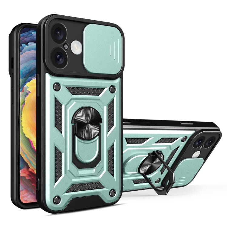 滑動鏡頭蓋設計TPU+PC手機殼，適用於iPhone 16 Pro，iPhone 16 Plus，iPhone 16，iPhone 15 Pro