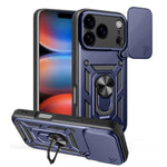 滑動鏡頭蓋設計TPU+PC手機殼，適用於iPhone 17e / 16e，iPhone 17 Pro Max，iPhone 17 Pro，iPhone 17，iPhone Air，iPhone 16 Pro Max
