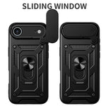 滑動鏡頭蓋設計TPU+PC手機殼，適用於iPhone 16 Pro，iPhone 16 Plus，iPhone 16，iPhone 15 Pro