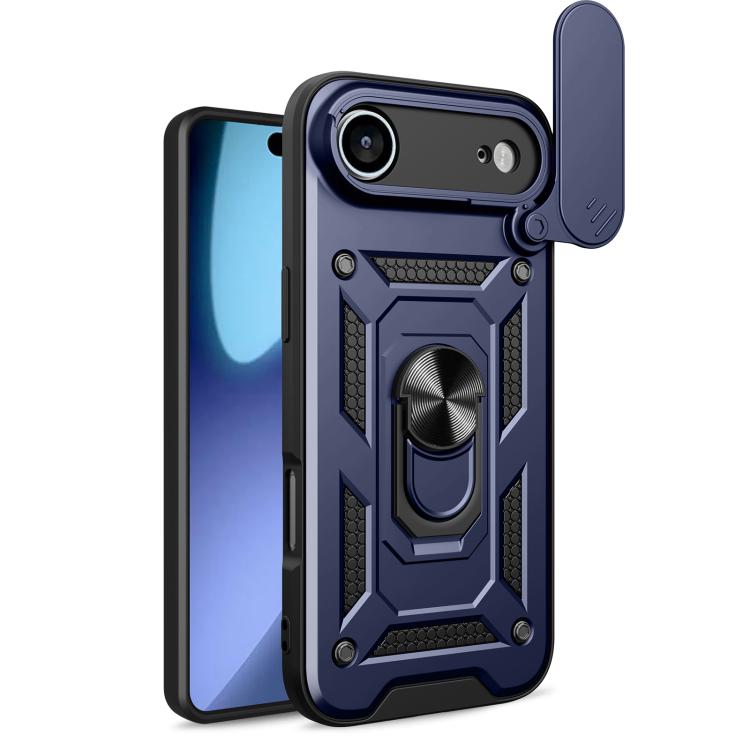 滑動鏡頭蓋設計TPU+PC手機殼，適用於iPhone 17e / 16e，iPhone 17 Pro Max，iPhone 17 Pro，iPhone 17，iPhone Air，iPhone 16 Pro Max
