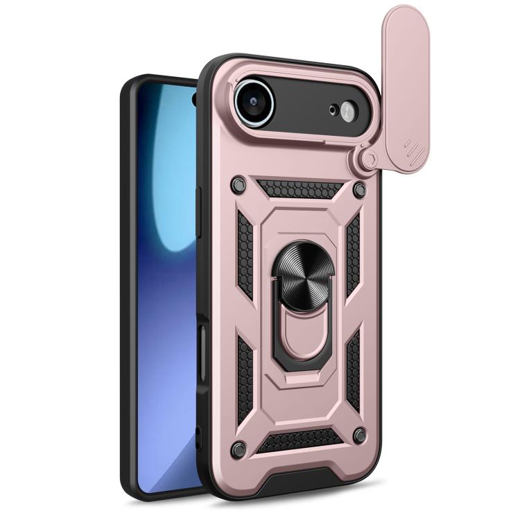滑動鏡頭蓋設計TPU+PC手機殼，適用於iPhone 17e / 16e，iPhone 17 Pro Max，iPhone 17 Pro，iPhone 17，iPhone Air，iPhone 16 Pro Max