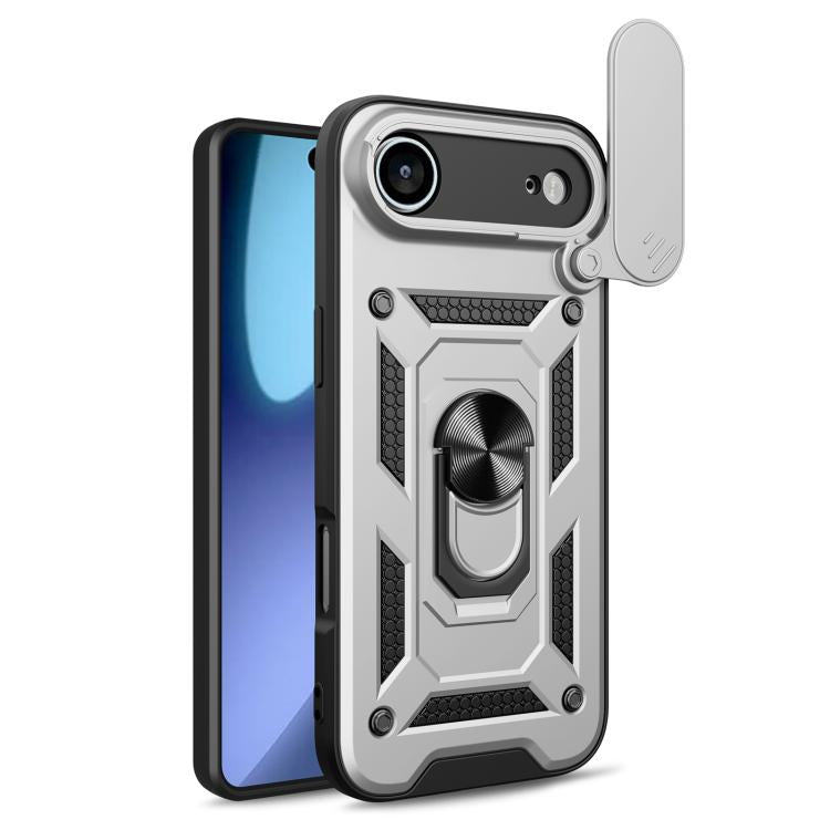 滑動鏡頭蓋設計TPU+PC手機殼，適用於iPhone 17e / 16e，iPhone 17 Pro Max，iPhone 17 Pro，iPhone 17，iPhone Air，iPhone 16 Pro Max