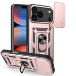 滑動鏡頭蓋設計TPU+PC手機殼，適用於iPhone 17e / 16e，iPhone 17 Pro Max，iPhone 17 Pro，iPhone 17，iPhone Air，iPhone 16 Pro Max