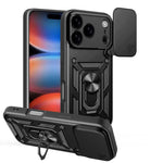 滑動鏡頭蓋設計TPU+PC手機殼，適用於iPhone 17e / 16e，iPhone 17 Pro Max，iPhone 17 Pro，iPhone 17，iPhone Air，iPhone 16 Pro Max