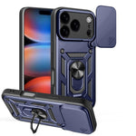 滑動鏡頭蓋設計TPU+PC手機殼，適用於iPhone 17e / 16e，iPhone 17 Pro Max，iPhone 17 Pro，iPhone 17，iPhone Air，iPhone 16 Pro Max
