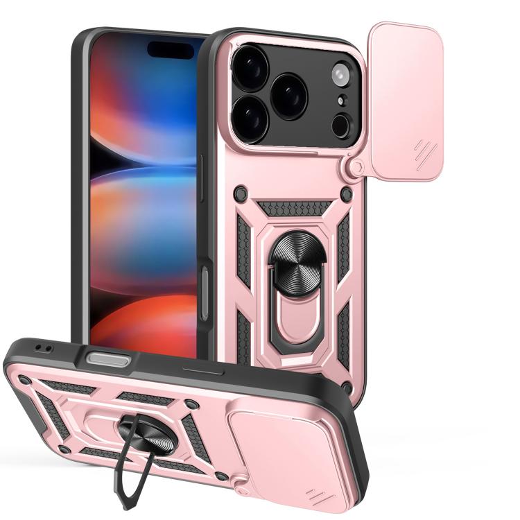 滑動鏡頭蓋設計TPU+PC手機殼，適用於iPhone 17e / 16e，iPhone 17 Pro Max，iPhone 17 Pro，iPhone 17，iPhone Air，iPhone 16 Pro Max