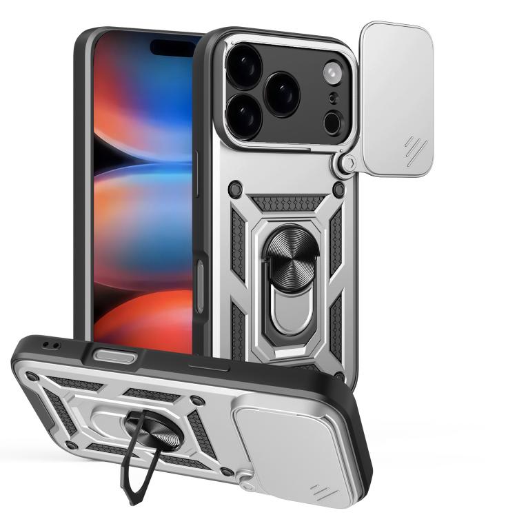 滑動鏡頭蓋設計TPU+PC手機殼，適用於iPhone 17e / 16e，iPhone 17 Pro Max，iPhone 17 Pro，iPhone 17，iPhone Air，iPhone 16 Pro Max
