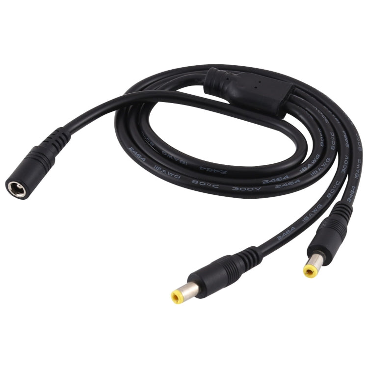 5.5 x 2.5mm 一分二母頭轉公頭直流電源分接器轉接線，線長：70cm