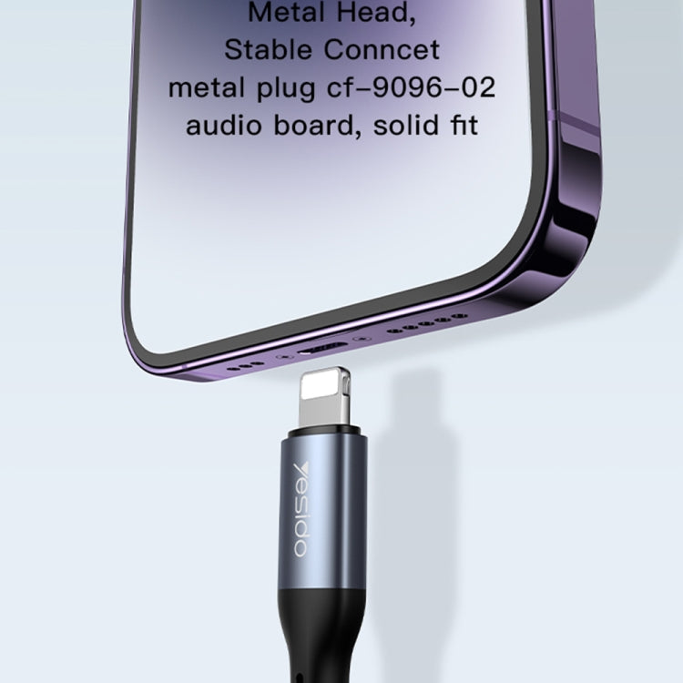 Yesido YAU37 8 Pin 轉 3.5mm 母音頻轉接器，YAU37