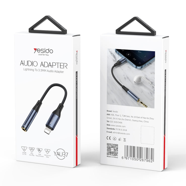 Yesido YAU37 8 Pin 轉 3.5mm 母音頻轉接器，YAU37