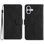 縫線壓紋皮革手機殼，適用於 iPhone 17e / 16e，適用於 iPhone 17 Pro Max，適用於 iPhone 17 Pro，適用於 iPhone 17，適用於 iPhone Air，適用於 iPhone 16 Pro Max，適用於 iPhone 16 Pro，適用於 iPhone 16 Plus
