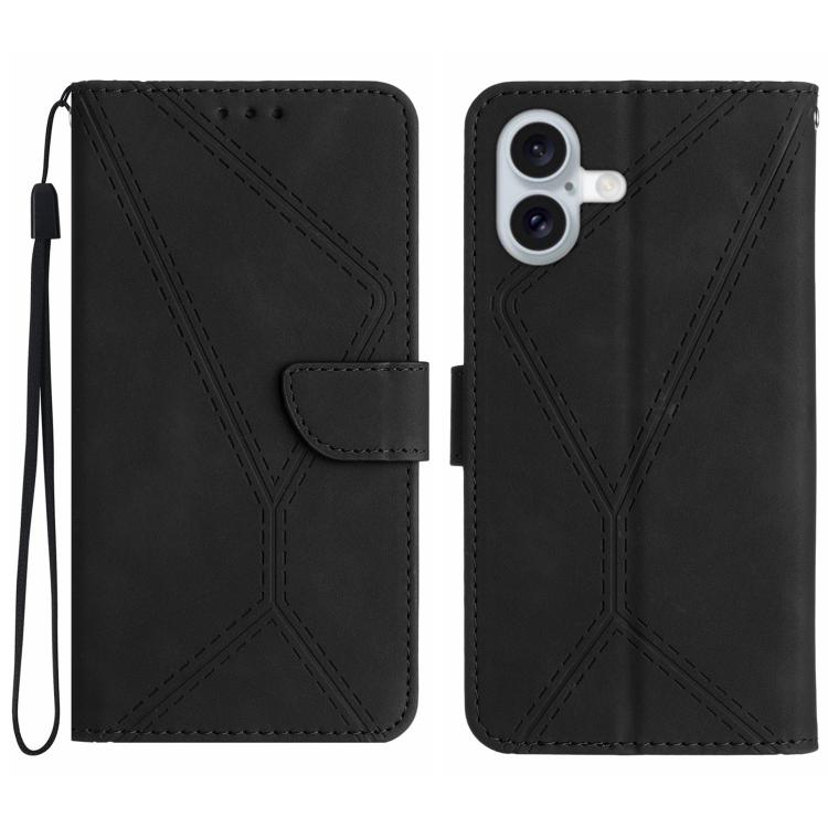 縫線壓紋皮革手機殼，適用於 iPhone 17e / 16e，適用於 iPhone 17 Pro Max，適用於 iPhone 17 Pro，適用於 iPhone 17，適用於 iPhone Air，適用於 iPhone 16 Pro Max，適用於 iPhone 16 Pro，適用於 iPhone 16 Plus