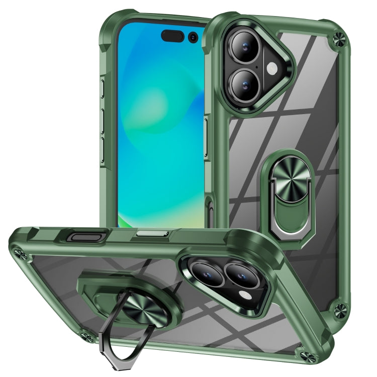 TPU + PC 鏡頭保護手機殼附指環支架，適用於 iPhone 17e / 16e、iPhone 17 Pro Max、iPhone 17、iPhone Air、iPhone 16 Pro Max、iPhone 16 Pro、iPhone 16 Plus、iPhone 16、iPhone 15 Pro Max