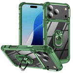 TPU + PC 鏡頭保護手機殼附指環支架，適用於 iPhone 17e / 16e、iPhone 17 Pro Max、iPhone 17、iPhone Air、iPhone 16 Pro Max、iPhone 16 Pro、iPhone 16 Plus、iPhone 16、iPhone 15 Pro Max