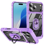 TPU + PC 鏡頭保護手機殼附指環支架，適用於 iPhone 17e / 16e、iPhone 17 Pro Max、iPhone 17、iPhone Air、iPhone 16 Pro Max、iPhone 16 Pro、iPhone 16 Plus、iPhone 16、iPhone 15 Pro Max