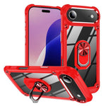 TPU + PC 鏡頭保護手機殼附指環支架，適用於 iPhone 17e / 16e、iPhone 17 Pro Max、iPhone 17、iPhone Air、iPhone 16 Pro Max、iPhone 16 Pro、iPhone 16 Plus、iPhone 16、iPhone 15 Pro Max