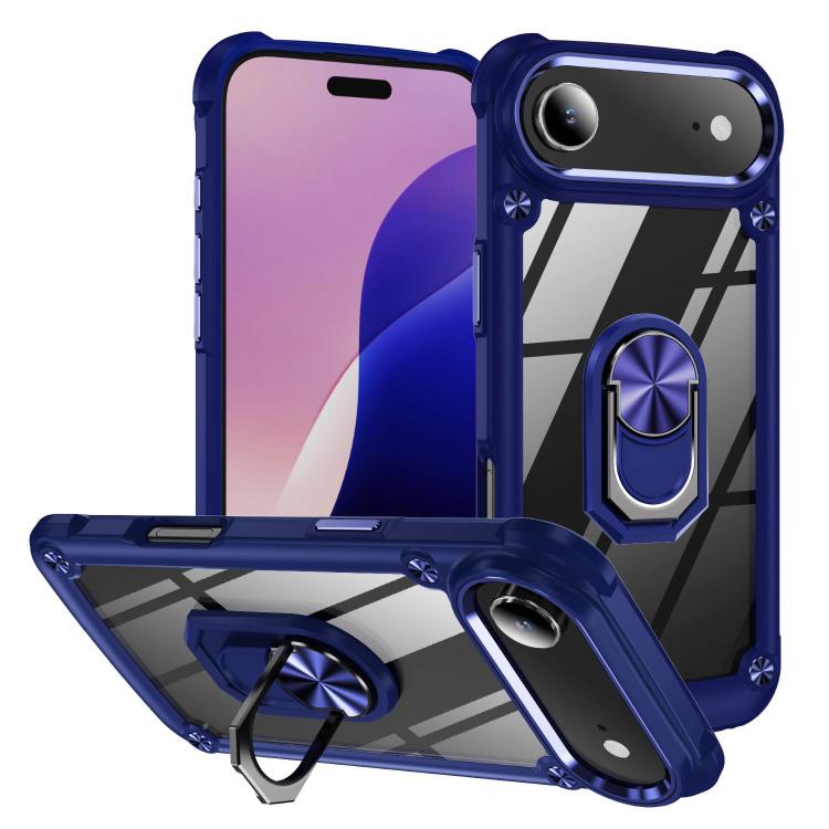 TPU + PC 鏡頭保護手機殼附指環支架，適用於 iPhone 17e / 16e、iPhone 17 Pro Max、iPhone 17、iPhone Air、iPhone 16 Pro Max、iPhone 16 Pro、iPhone 16 Plus、iPhone 16、iPhone 15 Pro Max