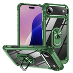 TPU + PC 鏡頭保護手機殼附指環支架，適用於 iPhone 17e / 16e、iPhone 17 Pro Max、iPhone 17、iPhone Air、iPhone 16 Pro Max、iPhone 16 Pro、iPhone 16 Plus、iPhone 16、iPhone 15 Pro Max