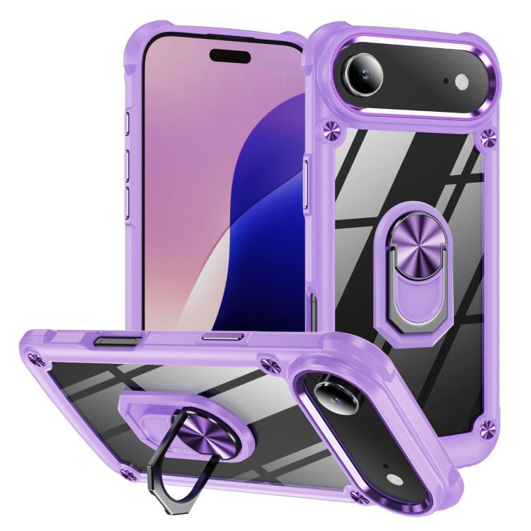 TPU + PC 鏡頭保護手機殼附指環支架，適用於 iPhone 17e / 16e、iPhone 17 Pro Max、iPhone 17、iPhone Air、iPhone 16 Pro Max、iPhone 16 Pro、iPhone 16 Plus、iPhone 16、iPhone 15 Pro Max