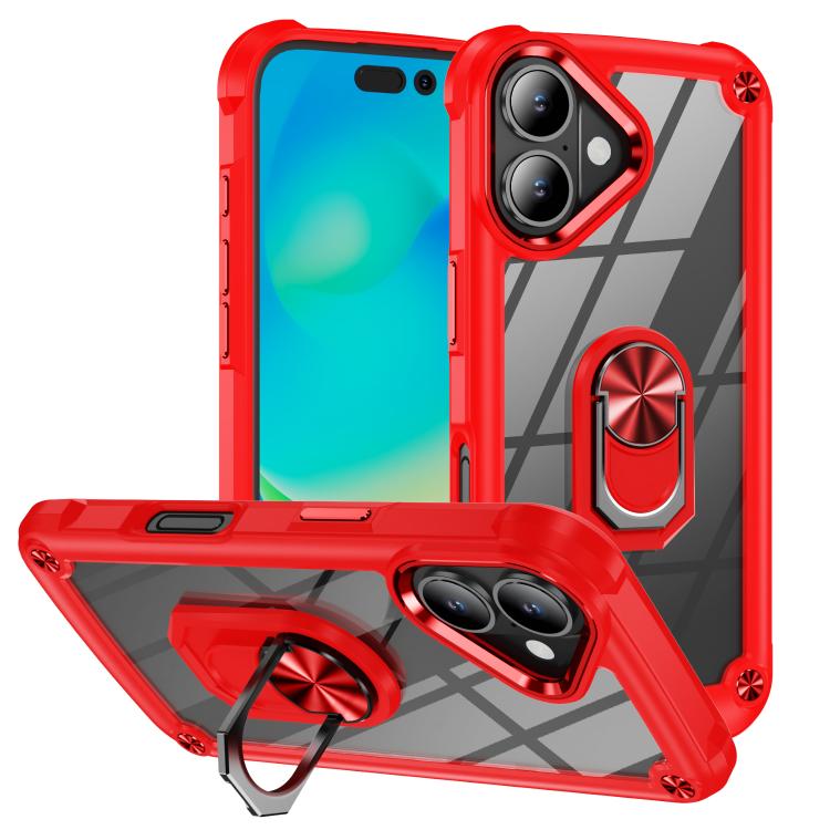 TPU + PC 鏡頭保護手機殼附指環支架，適用於 iPhone 17e / 16e、iPhone 17 Pro Max、iPhone 17、iPhone Air、iPhone 16 Pro Max、iPhone 16 Pro、iPhone 16 Plus、iPhone 16、iPhone 15 Pro Max