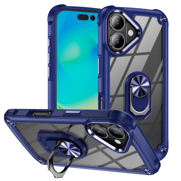TPU + PC 鏡頭保護手機殼附指環支架，適用於 iPhone 17e / 16e、iPhone 17 Pro Max、iPhone 17、iPhone Air、iPhone 16 Pro Max、iPhone 16 Pro、iPhone 16 Plus、iPhone 16、iPhone 15 Pro Max