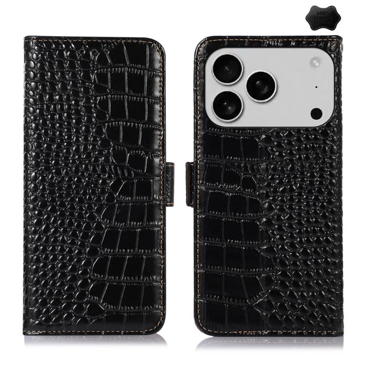 鱷魚紋頭層牛皮手機殼，適用於 iPhone 16e / 17e、iPhone 17 Pro Max、iPhone 17 Pro、iPhone 17、iPhone Air、iPhone 16 Pro Max、iPhone 16 Pro、iPhone 16 Plus、iPhone 16、iPhone 15 Pro Max