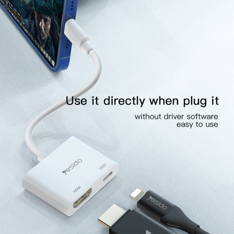 Yesido HM06 8 Pin 轉 HDMI 音視頻轉接器，HM06
