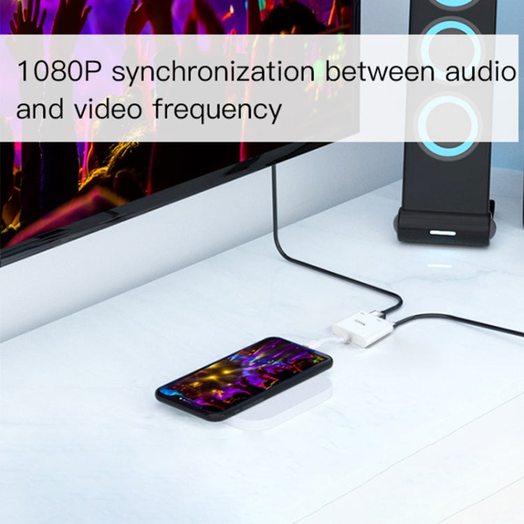 Yesido HM06 8 Pin 轉 HDMI 音視頻轉接器，HM06