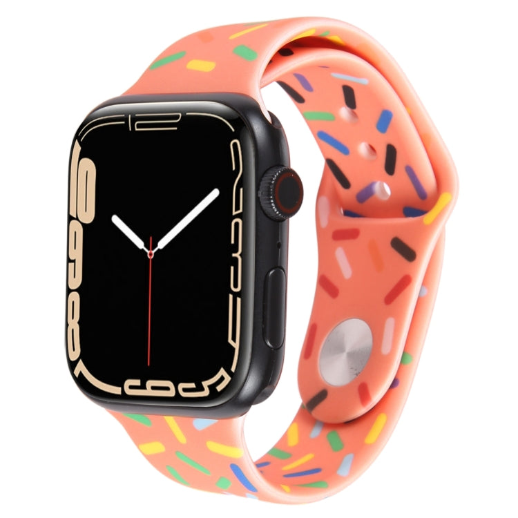 彩虹雨滴矽膠錶帶，適用於Apple Watch 8 45mm，Apple Watch Ultra 2 49mm，Apple Watch SE 2022 40mm，Apple Watch 9 45mm