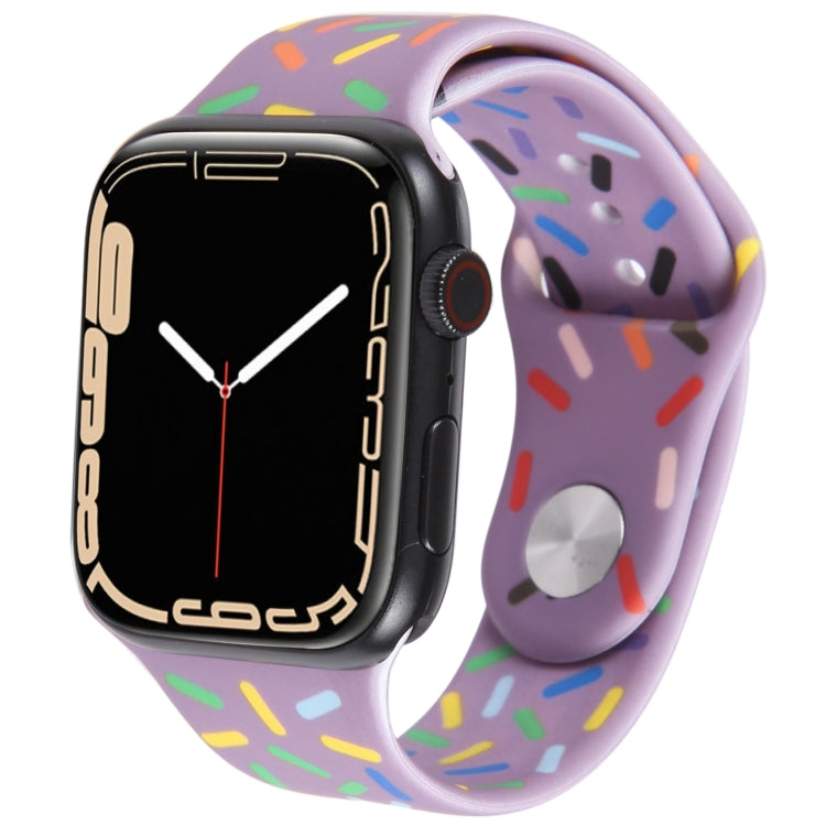彩虹雨滴矽膠錶帶，適用Apple Watch 5 44mm，Apple Watch 5 40mm，Apple Watch 4 44mm，Apple Watch 4 40mm