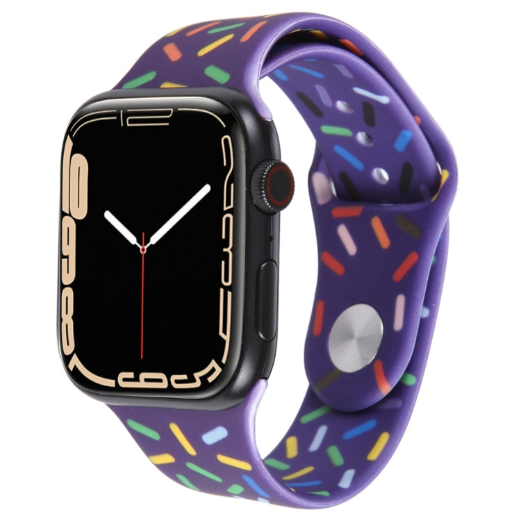 彩虹雨滴矽膠錶帶，適用Apple Watch 5 44mm，Apple Watch 5 40mm，Apple Watch 4 44mm，Apple Watch 4 40mm