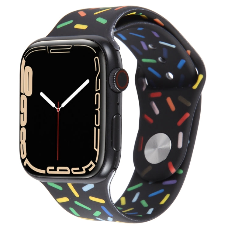 彩虹雨滴矽膠錶帶，適用Apple Watch 5 44mm，Apple Watch 5 40mm，Apple Watch 4 44mm，Apple Watch 4 40mm