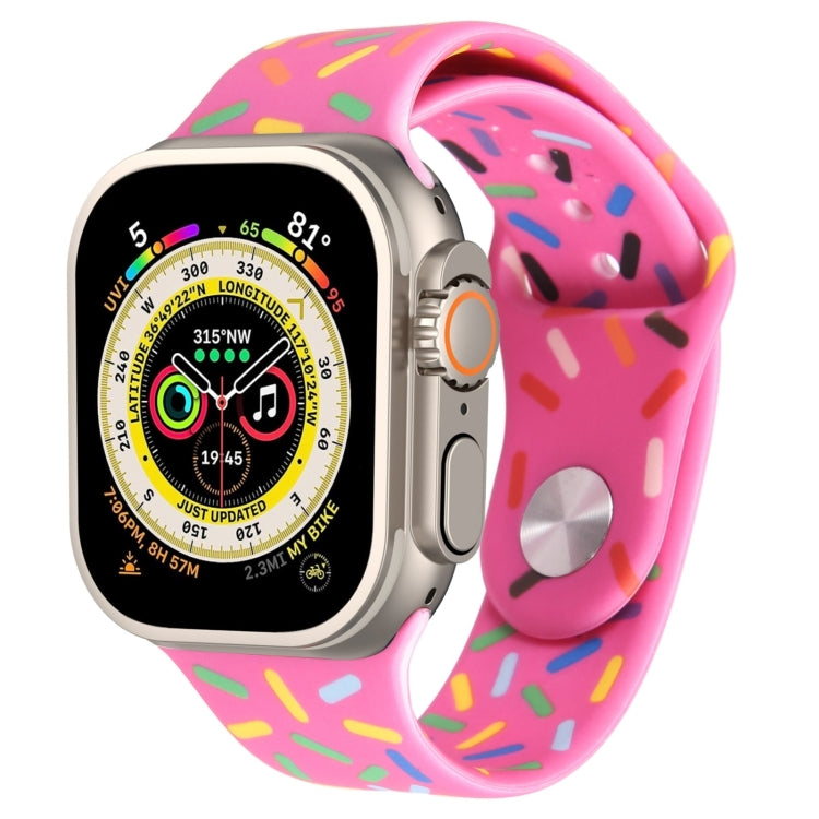彩虹雨滴矽膠錶帶，適用於Apple Watch 8 45mm，Apple Watch Ultra 2 49mm，Apple Watch SE 2022 40mm，Apple Watch 9 45mm