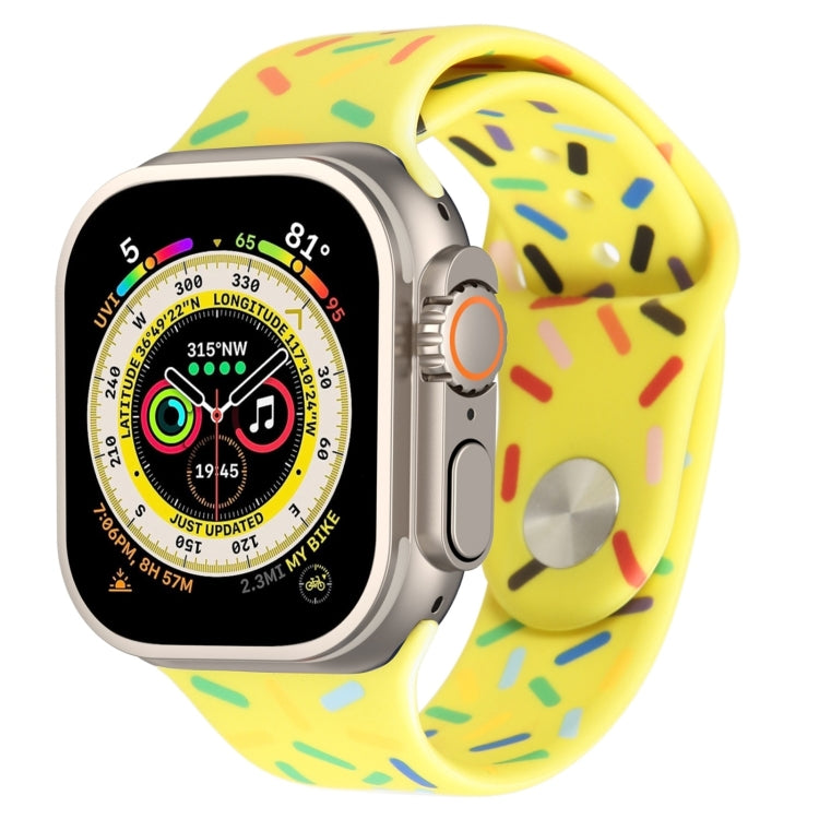 彩虹雨滴矽膠錶帶，適用於Apple Watch SE 2022 44mm，Apple Watch 9 41mm，Apple Watch 7 41mm，Apple Watch 7 45mm