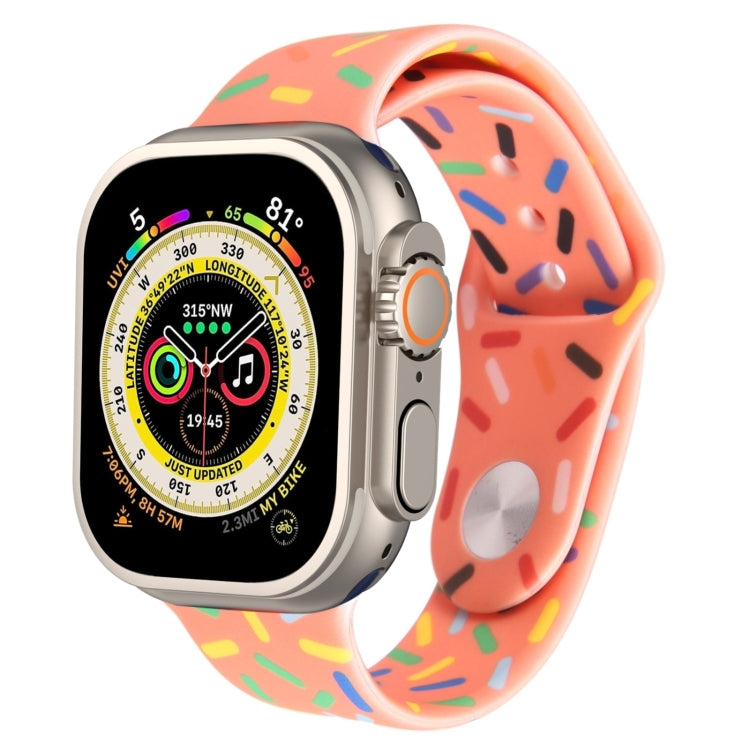 彩虹雨滴矽膠錶帶，適用於Apple Watch SE 2022 44mm，Apple Watch 9 41mm，Apple Watch 7 41mm，Apple Watch 7 45mm
