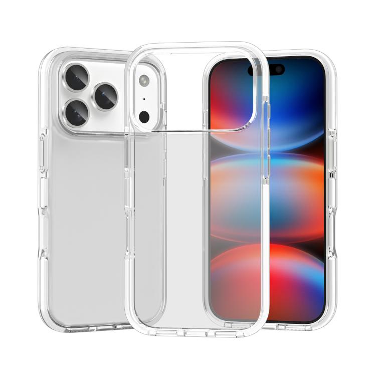雙色防震高透明 TPU 手機殼，適用於 iPhone 17 Pro Max、iPhone 17 Pro、iPhone 17、iPhone Air、iPhone 16 Pro Max、iPhone 16 Pro、iPhone 16 Plus、iPhone 16、iPhone 15 Pro Max、iPhone 15 Pro