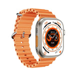 WS-E9 Ultra 2.2 inch IP67 Waterproof Metal Buckle Ocean Silicone Band Smart Watch, Support Heart Rate / NFC, Metal Buckle Ocean Silicone Band (Orange), Metal Buckle Ocean Silicone Band (Blue), Metal Buckle Ocean Silicone Band (Silver)