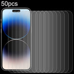 50片 0.26mm 9H 2.5D 高鋁鋼化玻璃膜，適用於 iPhone 17 Pro Max、iPhone 17 Pro / 17、iPhone Air、iPhone 16 Pro Max、iPhone 16 Pro、iPhone 16 Plus、iPhone 16、iPhone 15 Plus / 15 Pro Max、iPhone 15 / 15 Pro