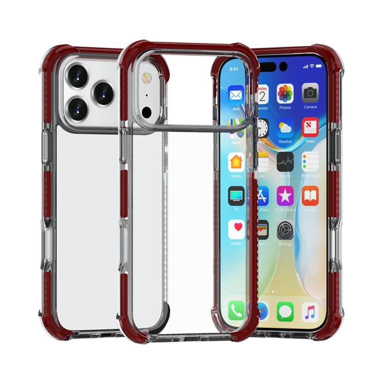 四角防震 TPU 混合壓克力手機殼，適用於 iPhone 17 Pro Max、iPhone 17 Pro、iPhone 17、iPhone Air