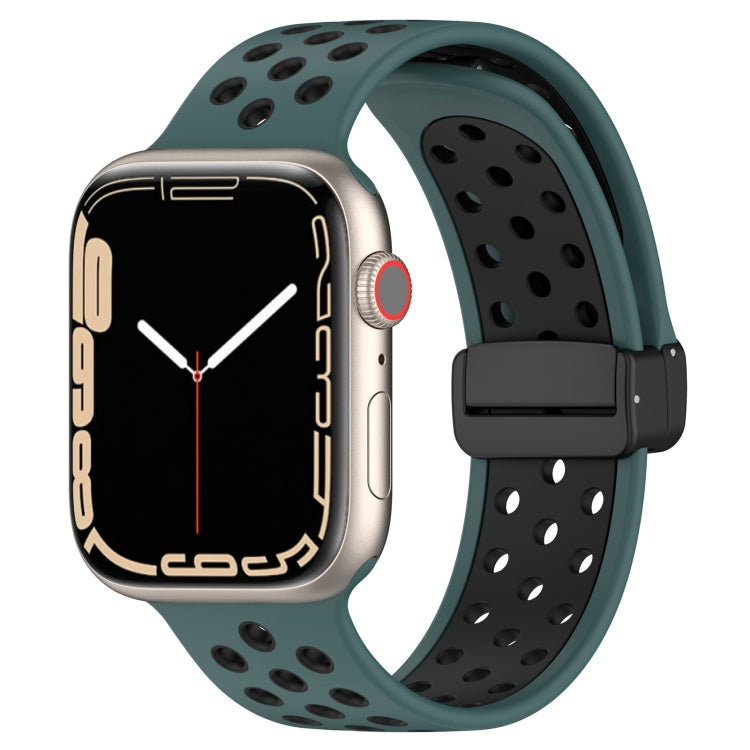 磁扣矽膠錶帶，適用於 Apple Watch 6 44mm，適用於 Apple Watch 5 44mm，適用於 Apple Watch 5 40mm