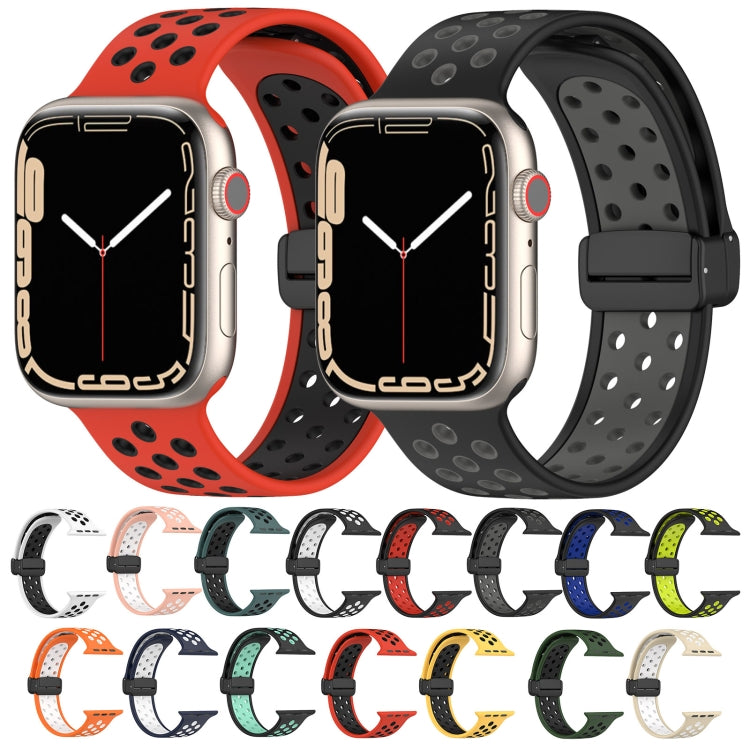 磁扣矽膠錶帶，適用於 Apple Watch 6 44mm，適用於 Apple Watch 5 44mm，適用於 Apple Watch 5 40mm