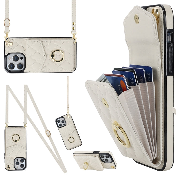 菱形紋理卡包手機殼附長掛繩，適用於 iPhone 14 Pro Max、iPhone 13 Pro Max、iPhone 13 Pro、iPhone 13、iPhone 12 / 12 Pro、iPhone 12 Pro Max