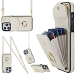 菱形紋理卡包手機殼附長掛繩，適用於 iPhone 14 Pro Max、iPhone 13 Pro Max、iPhone 13 Pro、iPhone 13、iPhone 12 / 12 Pro、iPhone 12 Pro Max
