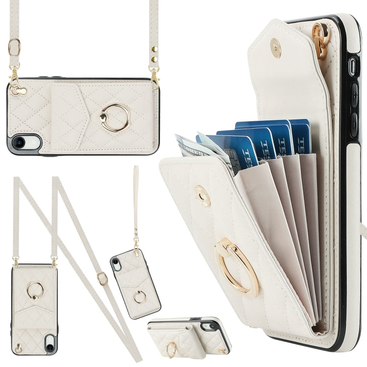 菱形紋理卡包手機殼附長掛繩，適用於 iPhone 11 Pro Max、iPhone 11、iPhone 11 Pro、iPhone XR、iPhone XS Max