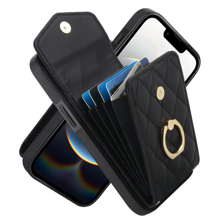 菱形紋理卡包手機殼附長掛繩，適用於 iPhone 17e / 16e、iPhone 17 Pro Max、iPhone 17 Pro、iPhone 17、iPhone Air、iPhone 15 Pro Max