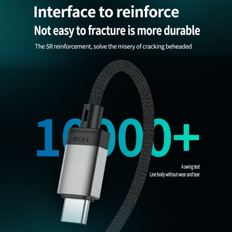 140W Type-C 轉 Magsafe 3 磁吸充電線，銀色，藍色